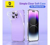 Baseus Clear TPU Case for iPhone 17 16 15 14 13 12 11 Pro Max Plus Air Soft Transparent Phone Cover Soft Thin Protective Case Soft Clear Case