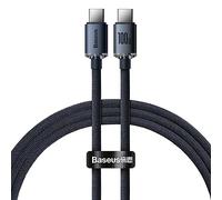 Baseus Crystal Shine USB C to USB C cable black 1.2m - 100W - Also suitable for laptops