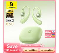 Baseus Eli Sport 2 Open-Ear Wireless Earphones Bluetooth 6.0 OWS Headphones Hi-Res with LDAC OWS Earphones Earhook Sport Earbuds Starlight Off-White