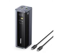 Baseus EnerGeek Laptop Power Bank 145W 20800mAh, External Battery with 2 x USB-C PD 3.0 100 W Max Fast Charge, Digital Display, Compatible with MacBook Pro, Dell, HP, SteamDeck, iPhone 16/15/14/13