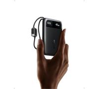 Baseus FC11 Powerbank 45 W 10000 mAh with 2 Integrated USB-C Cable, Power Bank Small CCC Certification with LED Display, External Mobile Phone Batteries Mini for iPhone 17/16/15/14 Pro Max, iPad