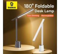 Baseus Foldable Desk Lamp USB Rechargeable Eye Protection LED Table Lamp Smart Auto Dimming for Study Read Bedside Night Light