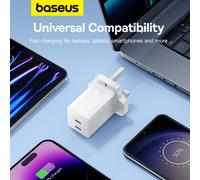 Baseus GaN5 Pro Fast Charger C+C 40W UK Moon White