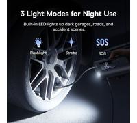 Baseus GoTrip VA1 Super Mini Wired Inflator 22-Cylinder Cosmic Black (Includes: Air Hose x1, Air Nozzles x3, DC Power Cable x1)