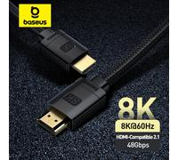 Baseus HDMI-Compatible Cable for Xiaomi Mi Box 48Gbps Digital for PS5 PS4 8K 2.1 4K 2.0 HDMI-Compatible Splitter 8K/60Hz Cables 4K HD Cable