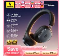 Baseus Inspire XH1 Sound by Bose ANC Wireless Headphone Bluetooth 6.1 48dB Adaptive Noise Cancellation Headset Hi-Res LDAC 100Hr Sunset Coral