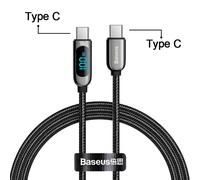 Baseus LED Digital Display 100W USB C to USB C Fast Charger Cable PD 5A Charging