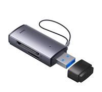 Baseus Lite Series USB-A to SD/TF Card Reader - Grey