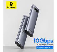 Baseus M2 SSD Case M.2 NVMe SATA Faster USB C 3.2 Gen 2 10Gbps Enclosure Adapter 8TB Storage Expansion Data Protection SSD Case M.2 NVMe and SATA