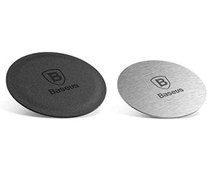 Baseus Magnet Iron Suit 2 x Magnetic Metal Plates for Mobile Phone Holder Smartphone Holder for Car Silver (ACDR-A0S)