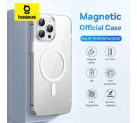 Baseus Magnetic Case For iPhone 17 Pro Max 17 Air Wireless Charging For Magsafe Case For iPhone 16 15 14 13 Pro Max Clear Cover Clear PC Case