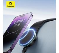 Baseus Magnetic Wireless Charger Car Phone Holder 15W Fast Charging Wireless Car Charger Holder For iPhone 16 15 14 13 Car Mount black