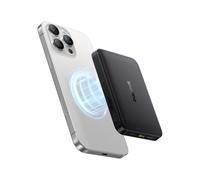 Baseus Magsafe Power bank, 10,000mAh 15W Magnetic Powerbank, Qi2 Certified Portable Charger, Fast Charging Wireless Battery Pack, 22.5W USB-A & 20W USB-C for iPhone 16/15/14/13, Galaxy, Black, 2025 Ed