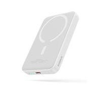 Baseus Magsafe Power Bank 10000 mAh Wireless Power Bank Magnetic External Battery for iPhone 15/14/13/12 Series, PD 20W Mini Powerbank USB-C, Small but Strong White