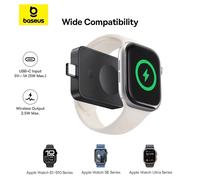 Baseus Mini Magnetic Wireless Charger For E-Watch 2.5W For Apple Watch S1-S10 Series SE Series Ultra Series Black