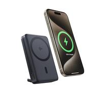 Baseus Nomos Qi2 Magsafe Power Bank, 15 W Magnetic Power Bank for iPhone 16/15/14/13, External Battery 45 W USB-C Quick Charge, 10000 mAh Power Bank Foldable with Display, Small but Strong, Black