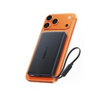 Baseus PicoGo AM52 Power Bank, Qi2.2 Magsafe Powerbank 10000mAh with Cable, Ultra-fast 25W Wireless Charging, PD 45W Fast Charging, Slim Magnetic External Battery for iPhone 17/16 Pro Max, Black