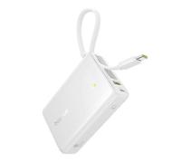 BASEUS Picogo Digital Display Power Bank 10000mAh 45W Fast Charging Battery Pack White