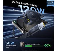 Baseus PrimeTrip VR2 Max Car Charger with Retractable Cable 3C+U 60W Cosmic Black