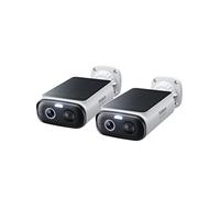 Baseus S1 Lite 2 Pack Solar Security Camera Outdoor Wireless, IP67 Waterproof Home Surveillance WiFi Camera, 2K 135°, Color Night Vision, AI Detection, No Monthly Fee, Works with Alexa & Google