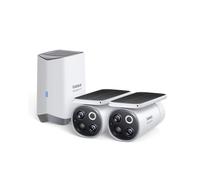Baseus S1 Pro Security Camera Outdoor Wireless with Auto Tilt Solar Panel, 16GB Storage, 3K Home Security Camera, 145° Surveillance, IP67 Waterproof, Color Night Vision, 16TB Expandable, 2-Cam Kit