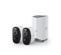 Baseus Security Camera Outdoor Wireless True 2K Clarity, No Monthly Fee, 16TB Expandable Local Storage, 210-Day Battery Life, Spotlight & Alarm, Works with Alexa and Google Home - N1 2-Cam Kit