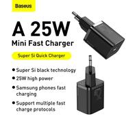 Baseus Super Si Quick 25W USB-C to USB-C Charger EU Set - Black