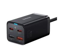 Baseus Travel Charger GaN3 Pro Quick wall charger C+C+U, PD3.0, QC4.0 +, AFC, FCP, SCP, PPS, MTK, (with Type C - Type C cable 1m) 65W, Black EU (CCGP040101)