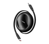 Baseus USB C Cable, 100 W PD 5A QC 4.0 Mini Retractable Fast Charging Cable USB C to USB C Cable, 4-Level Length Preset USB C Charging Cable for iPhone 15 Samsung iPad, Easy to Store, Portable