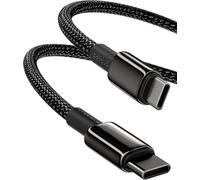 Baseus USB C Cable, 100W PD 5A QC 4.0 Fast Charging USB C to USB C Cable, Zinc Alloy Nylon Braided Type C Data Cable for Samsung S21 S20+ S10 Note 10 iPad Pro MacBook Pro Google Pixel and more (2M)