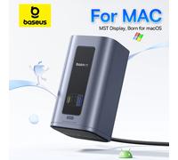 Baseus USB C HUB for Mac 12-in-1 DisplayPort HDMI 4K@60Hz MST Display for macOS Windows Docking Station USB 3.2 RJ45 PD 100W Hub For WIN with US Plug