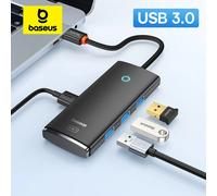 Baseus USB HUB Adapter 4 in 1 USB Type C to USB 3.0 HUB Splitter Adapter for MacBook Pro Air Huawei Mate 30 Docking Station HUB Type-c HUB 25CMBlack