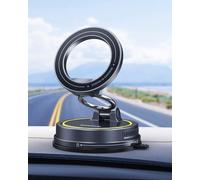 Baseus VC2 Flex Magnetic Car Phone Mount with Vacuum Suction, Dashboard & Windshield Phone Holder Magsafe Compatible, 720° Adjustable Foldable Stand for iPhone 17/16/15/14/Pro/ProMax