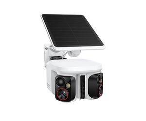 Baseus X1 Pro Dual-Tracking Solar Security Camera Outdoor Wireless, Dual 3K AI Cameras, 300° Pan, Color Night Vision, 8× Zoom, Local Storage up to 512GB, IP65, No Subscription
