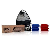 Bash Brands Official Regulation Cornhole All Weather Resin Filled Bag Set - Premium Red and Blue - 8 Bags