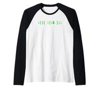 Bash Fork Bomb - Green Text Design for Command Line Hackers Raglan Baseball Tee