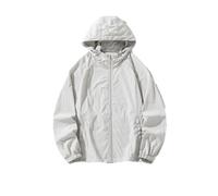 BASHAMAN Men Long Sleeves Jacket Mountain Climbing Camping Hiking Outdoor-Jacket Lightweight Casual Fashion With Hood Men'S Sportjacket A-Light Grey XL