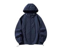 BASHAMAN Men Long Sleeves Jacket Mountain Climbing Camping Hiking Outdoor-Jacket Lightweight Casual Fashion With Hood Men'S Sportjacket D-Navy XL