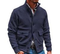 BASHAMAN Men Transition Jacket Holiday Travel Trend OutdoorJacket Comfortable Classic Handsome Long SleeveJacket Lightweight Fashion Sport CasualJacket C-Navy L