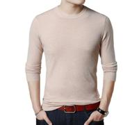 BASHAMAN Men's Long Sleeved Sweater Breathable Soft Comfortable Knitwear Temperament Classic Trend Knitted Tops Warm Fashion Casual Pullover L-Camel XL