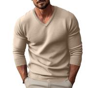 BASHAMAN Men's Long Sleeved Sweater Temperament Classic Trend Knitted Tops Breathable Soft Comfortable Knitwear Warm Fashion Casual Pullover L-Camel L