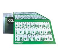 Bashtastic 102 Large Die Cut Bingo Cards - XXL Green Cardboards | Reusable Large Bingo Cards | Numbered and Distinct Cards.