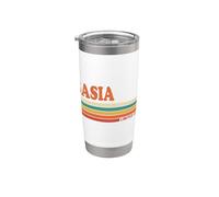 Basia Retro Personalized First Name Vintage Stripes Stainless Steel Insulated Tumbler