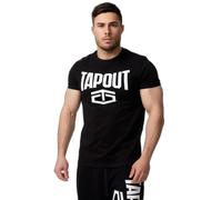 Tapout Men's Active Basic Tee T-Shirt, Black/White, L