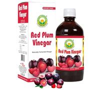 Basic Ayurveda Red Plum Vinegar | Naturally Fermented Fruit Vinegar for Cooking, Salad Dressings & Daily Wellness Drinks | Rich, Tangy Flavour | Multipurpose Culinary Vinegar | 480ml