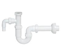 Basic Basin P-Trap Bathroom 32mm Plastic Sink Waste Washing Machine Input