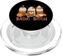 BASIC BITCH Funny Pumpkin Spice Halloween Coffee Fall Meme PopSockets PopGrip for MagSafe