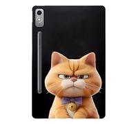 Basic Case for Lenovo Tab P12 12.7 Inch Tablet 2023 with Soft TPU Reinforced Corner Anti-Scratch Cute Cartoon Cats Dogs Shockproof Black Cover for Lenovo Tab P12 Tablet 2023 - Naughty Cat