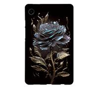 Basic Case for Samsung Galaxy Tab A11 2025/ Galaxy Tab A9 8.7-inch for Women with Soft TPU Reinforced Corner Slim Shockproof Tablet Black Cover - Black Roses
