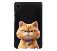 Basic Case for Samsung Galaxy Tab A11 2025/ Galaxy Tab A9 8.7-inch with Soft TPU Reinforced Corner Slim Cute Cartoon Cats Dogs Shockproof Tablet Black Cover for Galaxy Tab A11/A9 - Naughty Cat